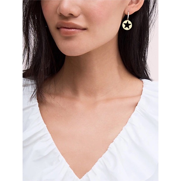 KATE SPADE • Gold Symbols Spade Collection Star Earrings - Picture 2 of 3